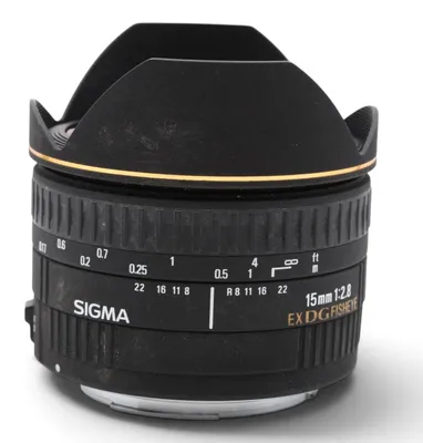 Produktbild von Sigma Fisheye 15mm f/2.8 EX DG Diagonal Fisheye for Canon EOS, F22, 0.15 m, 180 °, 73.5 mm, 65 mm, 370 g