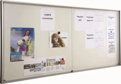 Image de Vitrine intérieure coulissante en aluminium anodisé