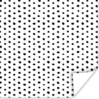 Produktbild von MuchoWow® Poster Polka dots - Schwarz - Weiß - Muster 100x100 cm - Babyzimmer