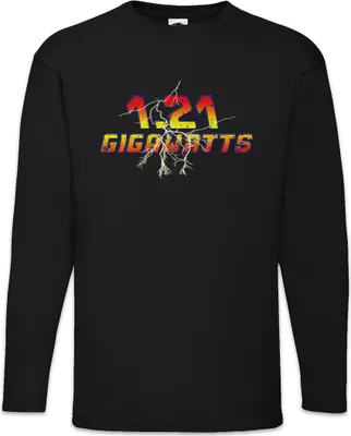 Produktbild von Urban Backwoods 1.21 Gigawatts, Langarm T-Shirt, Farbe: Schwarz, Größe: 2XL