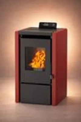 Obrázok produktu pre NEMAXX® PC5 Peletové kachle 5,3 kW A+ do 120 m³ – ECO & Chrono, WiFi Ready, displej, diaľkové ovládanie, ochrana proti prehriatiu – Červený