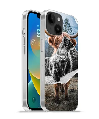 Produktbild von MuchoWow® Handyhülle Schutzhülle Hülle für Apple iPhone 14 - Softcase Schottischer Highlander - Kuh - Tiere Silikon Softcase Handy Hülle - Mobiltelefonhülle
