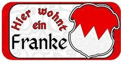 Produktbild von Schild - Türschild - Hinweisschild - Hier wohnt ein Franke - 301620 -