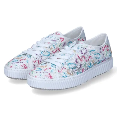 Produktbild von Rieker Damen sportliche Halbschuhe/ Schnürschuhe/ Low Sneaker Weiß Synthetik  Größe: 38