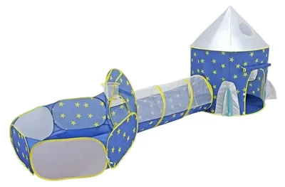 Produktbild von Spielzelt mit Tunnel für Kinder, faltbares Spielhaus