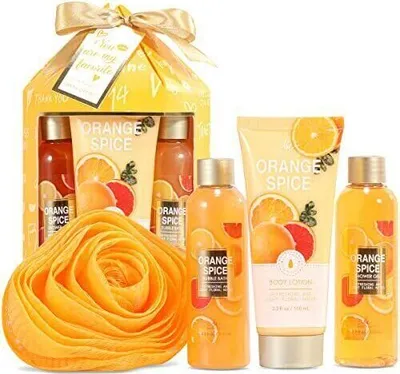 Produktbild von BODY & EARTH Geschenkset Frauen 4 tlg. mit Orangenduft Geschenke für Frauen