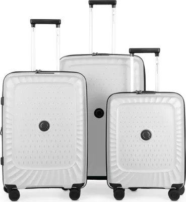 Image de HAUPTSTADTKOFFER - Kotti - Set de 3 valises coque dure robuste en PP recyclé Trolleys légers Polypropylène coque dure, 4 roulettes, serrure TSA,Blanc
