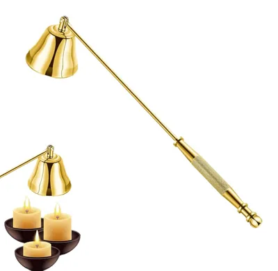 Kaarsenblusser, roestvrij staal, goud, 21 cm, 1 Stück