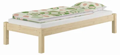 Produktbild von Massivholzbett Futonbett 100x200  Kiefer unbehandelt V-60.35N-10ohne Zubehör