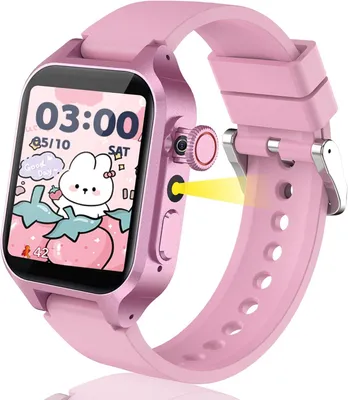 Produktbild von Kinder Smartwatch mit Kamera, 3 Sportmodi, Schrittzähler, 22 animierte Hintergrundbilder, Lernkarte, Wecker, Hörbuch, Musik, Rekorder