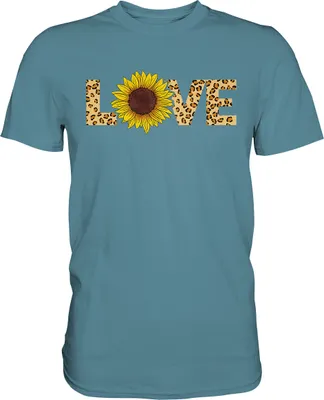 Produktbild von Love Sonnenblumen T-Shirt Gärtner Geschenk – Stone Blue / 3XL