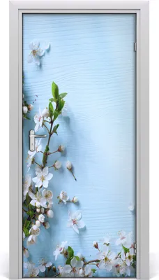 Produktbild von Tulup Türaufkleber 95x205 cm Dekorative Aufkleber Selbstklebend Wasserdichte Tapete Abnehmbar Schlafzimmer Wohnzimmer Wohnkultur - Kirschblüten