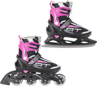 Produktbild von 2in1 Raven Inline Skates Profession Black/Pink 38-42 verstellbar