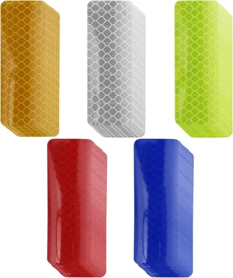 Image de Bande réfléchissante, adhésive, 44 pièces, autocollants réfléchissants, 8 x 3 cm, avertissement de sécurité, bandes réfléchissantes étanches, autocollants pour vélo