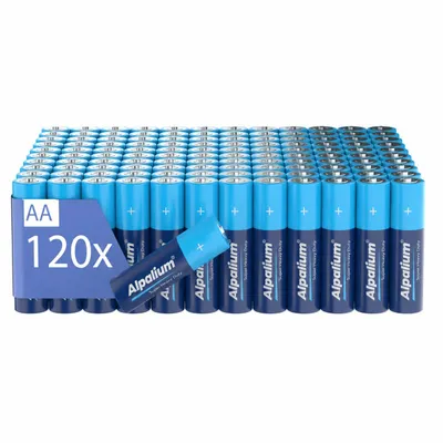 Produktbild von AA Batterien R6 Mignon 120er Pack Super Heavy Duty Zink-Kohle Vorratspack 1.5V Alpalium, KI-generiertes Bild