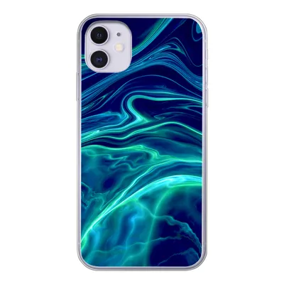 Produktbild von MuchoWow® Handyhülle Schutzhülle Hülle für iPhone 11 Abstrakt - Wellen - Design Silikon Softcase Handy Hülle - Handytasche