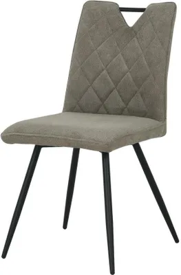 Obrázek produktu pro HowHomely | Čalouněné židle DALIA - Ergonomické - Tmavě béžové - Moderní, Elegantní design, Kovové nohy, Židle do obývacího pokoje