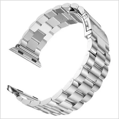 Obrázek produktu pro Go Go Gadget – Náramek z kovu – kompatibilní s Apple Watch – 42 mm – nerezová ocel – stříbrná barva