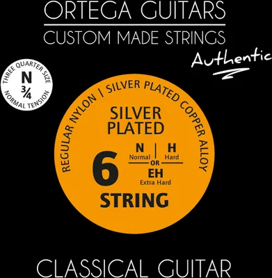 Produktbild von ORTEGA NYA34N Gitarrensaiten 3/4 Mensur Normal Tension