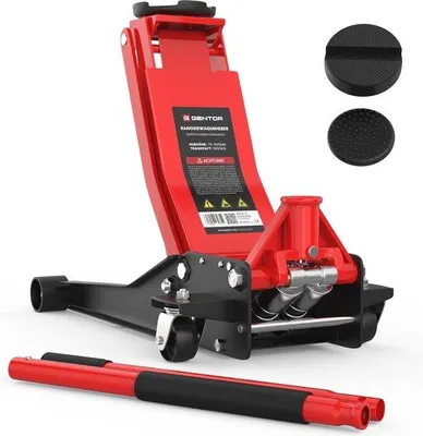 Produktbild von Famanu Hydraulische Werkstattkrik 3T - Flache Hebehöhe 75-505 mm mit Gummipads