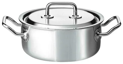Kochtopf mit Deckel, 1,4 L, 16 cm Ø, Edelstahl, induktionsgeeignet