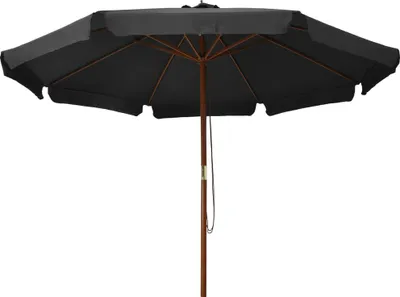 Produktbild von vidaXL Sonnenschirm mit Holzmast 330 cm Anthrazit