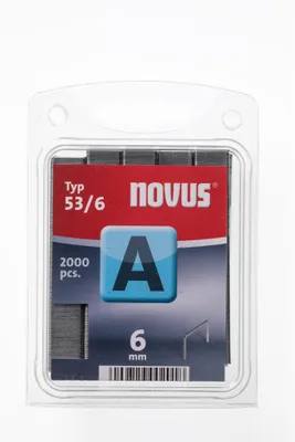 Produktbild von Novus A Typ 53/6, Klammerpack, 0,75 mm, Befestigung, 2000 Heftklammern, A 53/6, Edelstahl