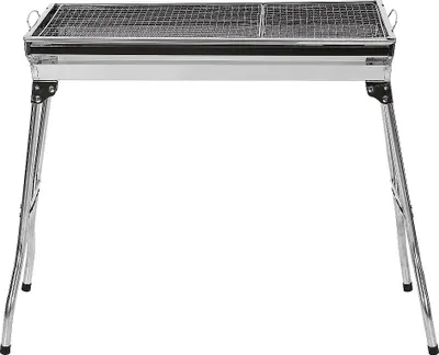 Produktbild von Holzkohlegrill -Säulengrill ,BBQ Grill ,Standgrill Edelstahlgrill faltbar 73x33.5x70cm