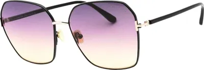 Immagine prodotto di Tom Ford - Occhiali da sole a farfalla "Claudia 2" da donna SY1069 (taglia unica) (nero/oro rosa)