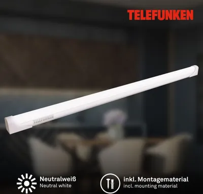 Zdjęcie produktu dla TELEFUNKEN Oświetlenie podszafkowe LED 57,4 cm, 8W, 800lm, IP20, tworzywo sztuczne/metal, biały