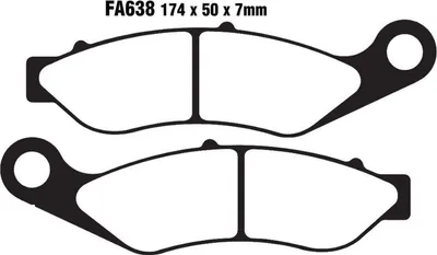 Immagine prodotto di Pastiglie freno anteriori per Harley Davidson FLHTCUTG 1690 Tri Glide Ultra, anni di produzione 2014-2016, pastiglie EBC - Nuove