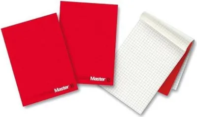 Zdjęcie produktu dla Notatnik Pigna Master A4 99 kartek czerwony