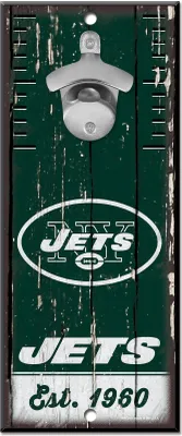 Produktbild von NFL New York Jets Bottle Opener Wood Sign Holzschild Wandschmuck