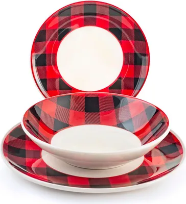 Produktbild von H&h 18-teiliges Weihnachtstafelservice Schottland
