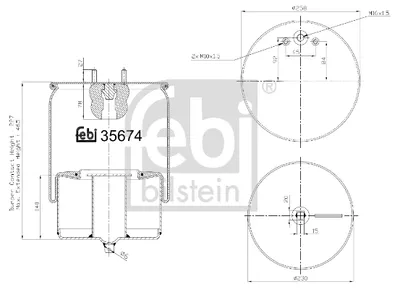 Produktbild von Federbalg, Luftfederung FEBI 35674