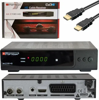 Produktbild von OPTICUM AX C100 HD Digital Kabel Receiver Schwarz HD Receiver PVR Ready