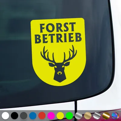 Produktbild von PantherPixel Forstbetrieb Aufkleber Forstwirt Forstwirtschaft Sticker Auto Geschenkidee Farbe Neon-Gelb