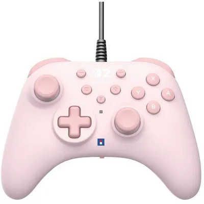 Immagine prodotto di Gamepad - Nintendo Switch and Switch 2 - Wired - Pink - Horipad Turbo - Programmable Buttons - Hori