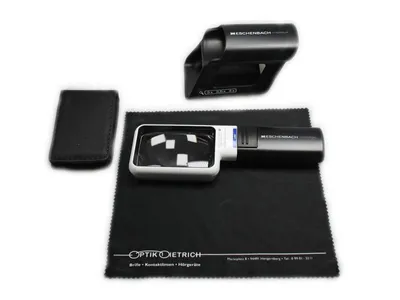 Image de Eschenbach Loupe mobiluxLED 8D 3x 90x54 mm Loupe avec support