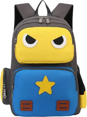 Image de Sac à dos pour enfants, dimensions 40x30x10 cm, jaune et bleu, pour l'école