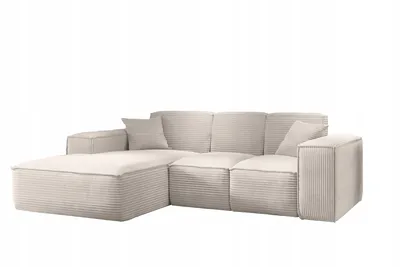 Zdjęcie produktu dla Sofa w kształcie L SIENA narożnik tkanina Poso beżowy lewy