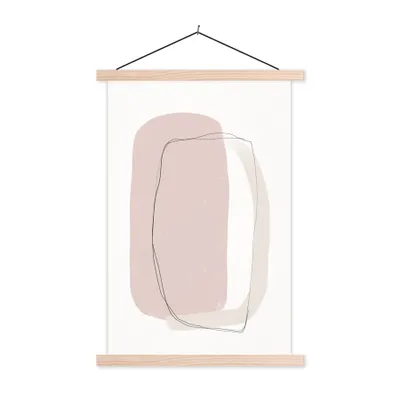 Produktbild von MuchoWow® Textilposter Pastell - Abstrakt - Design 60x90 cm mit holzfarbenen Rahmen - Textil