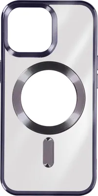 Produktbild von Avizar, MagSafe Silikonhülle mit Kameraschutz und Chromumrandung für Apple iPhone 15 Pro Max, Violett
