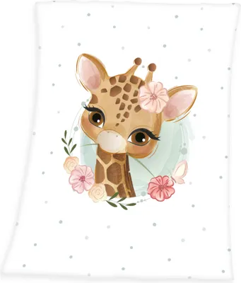 Produktbild von Giraffe Microfaserflausch-Decke / 75x100 cm