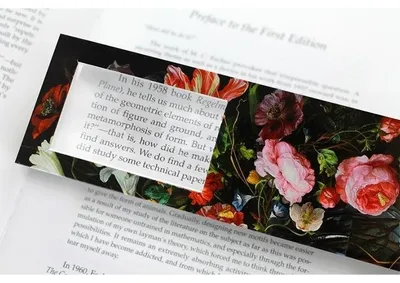Productafbeelding van Museumwebshop – Boekmarkerset met vergrootglas, Bloemstilleven, De Heem