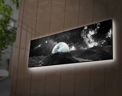 Obrázok produktu pre Opviq, 3090NASA- LED4309, Farebné, Výtlačky na plátno, 30 x 90 cm, 100% semišové plátno