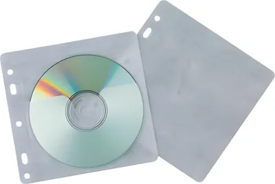 Produktbild von Q-Connect® KF02208 CD/DVD-Hüllen - Universallochung zur Ablage im Ordner/Ringbuch, transparent, Packung mit 40 Stück