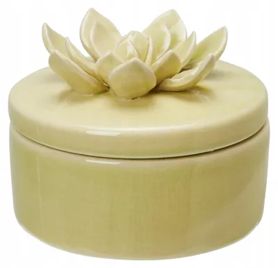 Produktbild von Porzellan Schmuckdose Dekorative Blume 11x8cm