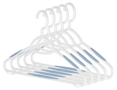 Productafbeelding van Whitmor Sure-Grip plastic kledinghangers (5 stuks)