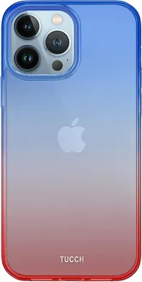 Immagine prodotto di Custodia in vetro temperato per Apple iPhone 13 Mini, blu rosso sfumato